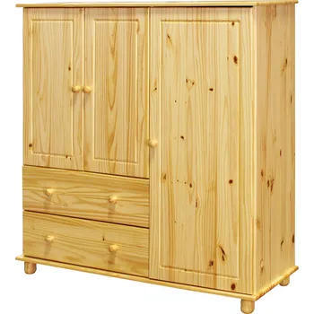 Komoda Dřevěná komoda I8018 lakovaná šířka 132 cm