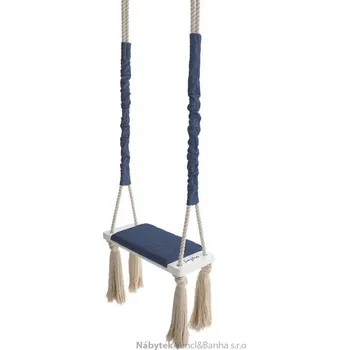 Dětská houpačka dětská dřevěná závěsná houpačka, polstrovaná Wood Swing navi babysteps