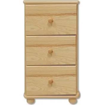 Komoda 3 zásuvky KD 108 borovice masiv - šířka 40 cm
