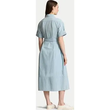 Oblečení a móda Polo Ralph Lauren Košilové šaty 211935155001 Světle modrá Regular Fit 6