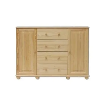 Ložnice Kombinovaná komoda borovice masiv BM120 šířka 138 cm