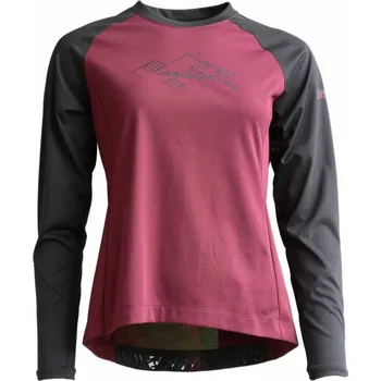 cyklistický dres Dres Zimtstern PureFlowz Shirt dl. rukáv - červený