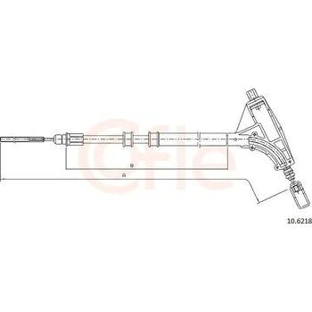 Auto-moto Lanovod parkovací brzdy COFLE 10.6218