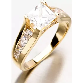 Prsten Dámský prsten žluté zlato 585 zirkon GLX-10800ZL velikost 52