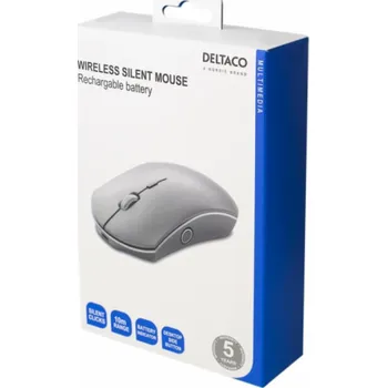 Myš DELTACO MS-800, Bezdrôtová myš, 600 mAh, 1600 DPI