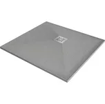 Mexen STONE+ sprchová vanička, čtvercová 100x100x2,5 cm, šedo-beton 44611010