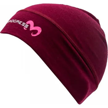 Pokrývka hlavy čepice Progress BEANIE merino švestkový melír (čepice Progress BEANIE merino švestkový melír)