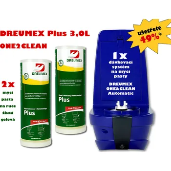 Dávkovač mýdla Dreumex Dávkovač + 2 tuby Dreumex Plus One2Clean