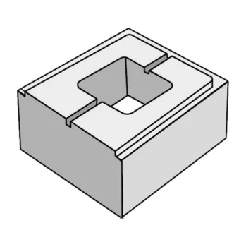 Zahradní obrubník Tvarovka poloviční Presbeton LINE BLOCK LB 30/30/PL-UK hladká černá