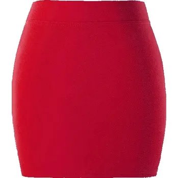 Dámská sukně Jednoduchá elastická minisukně - červená,3XL