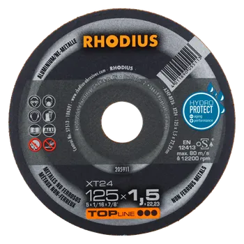 Brusný kotouč RHODIUS Extra tenký řezný kotouč XT24 125 x 1,5 x 22,23 TOPline
