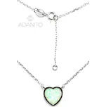 Stříbrný opálový náhrdelník srdíčko