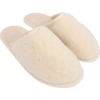 Oblečení a móda Babička Ovečková Barefoot pantofle z ovčí vlny merino Klárka přírodní, Velikost EU 39 - 40