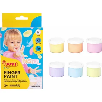 Výtvarná barva Prstové barvy - sada 6ks - pastelové