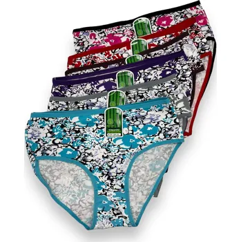 Dámské spodní prádlo TMNT Dámské bavlněné kalhotky 3x kusy vícebarevné 05 Barva: Černá, Velikost: L-XL