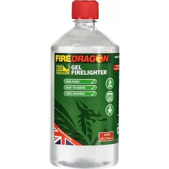 Podpalovač Hořlavý gel FIREDRAGON 1litr (Ekologicky nezávadné a vysoce hořlavé gelové palivo vyrobené ze 100% přírodních surovin, určené pro vaření a podpalování.)