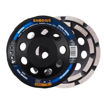 Brusný kotouč RHODIUS Diamantový brusný hrnec DS40 125 x 5,0 x 7,0 x 22,23 ALPHAline
