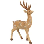 Hnědá vánoční dekorace srnec - 19*7*31 cm