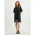 Dámské šaty Karl Lagerfeld Signature Hem T-shirt Dress 231W1357 černé, S