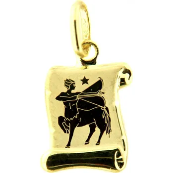 Přívěsek Zlatý přívěsek pergamen znamení zvěrokruhu 30.10.014 STŘELEC-12, 0.4 g