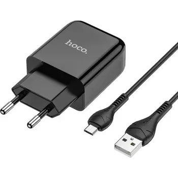 Napájecí adaptér HOCO N2 Vigour Micro USB 2A, barva černá