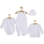 NEW BABY 4-dílná kojenecká soupravička do porodnice I am bílá vel. 56 cm