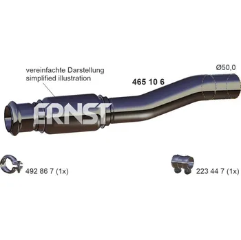 Výfuková trubka Výfuková trubka ERNST 465106