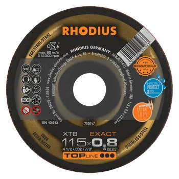 Řezný kotouč RHODIUS Extra tenký řezný kotouč XT8 EXACT 115 x 0,8 x 22,23 TOPline