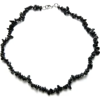 Náhrdelník Náhrdelník sekaný 45cm zap. OBSIDIÁN ČERNÝ SKHS_OC