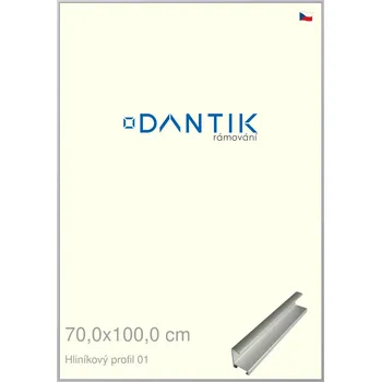 Rám na obraz DANTIK rámeček 70x100 | ALU profil 7001 Stříbrná matná (Plexi Čiré) (Vyrobeno s láskou u nás v DANTIKU)