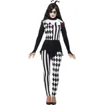 Dámský kostým černobílý šašek - Velikost M 40-42