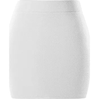 Dámská sukně Jednoduchá elastická minisukně - Bílá,3XL