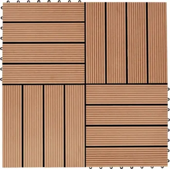 Venkovní dlažba Terasové dlaždice z dřevoplastu 45024 30 x 30 cm 1 m2