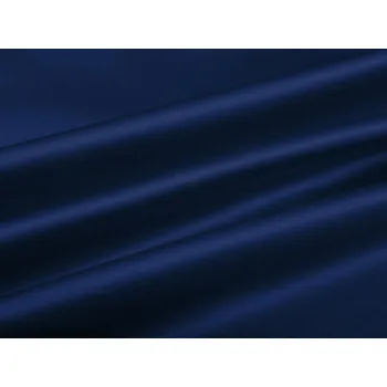 Látka polyesterový satén LUX-047 Námořnická modrá - šířka 150 cm