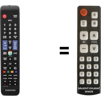 Dálkový ovladač Samsung BN59-01198Q náhradní dálkový ovladač pro seniory