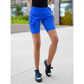 Dámské kraťasy NEYWER Dámské funkční elastické sportovní kraťasy modré EG333 Velikost: XL