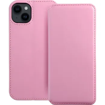 Pouzdro na mobilní telefon Flipové pouzdro Dual Pocket pro Apple iPhone 14 Plus, světle růžová