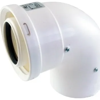 Kouřovod Regulus koleno 90°, 60/100mm, PP/PP, bílá