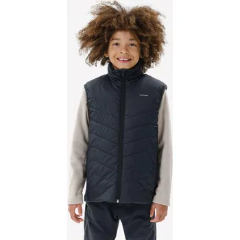 Pánská vesta QUECHUA Dětská turistická prošívaná vesta MH 500 8 LET ŠEDÁ