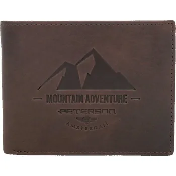 Peněženka Pánská kožená peněženka Peterson hnědá KZ2250247