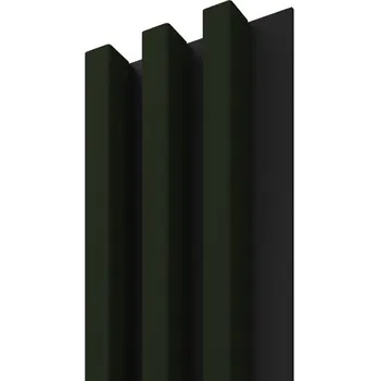 Obklad Stegu VZOREK - Dřevěná lamela LINEA SLIM 3 - botanic / černá - ROZMĚR VZORKU: 132 x 165 mm