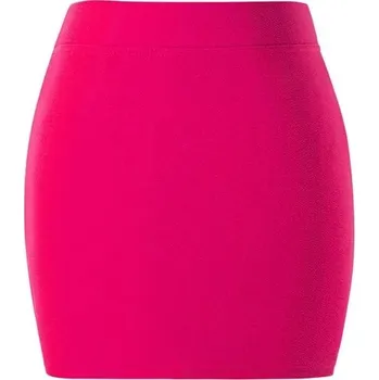 Dámská sukně Jednoduchá elastická minisukně - Tmavě růžová,4XL