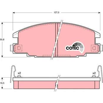 Brzdová destička Sada brzdových destiček, kotoučová brzda TRW GDB870