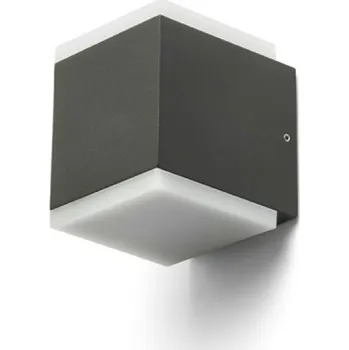 Nástěnné svítidlo RENDL TIRAS II nástěnná antracitová mléčný akryl 230V LED 2x6W IP54 3000K R13569