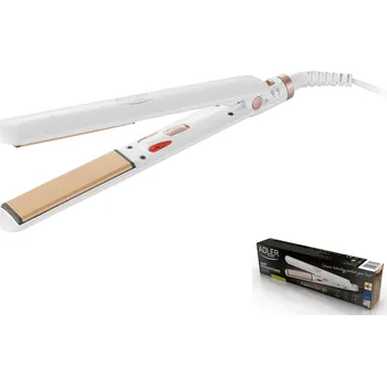 Žehlička na vlasy Mesko Adler keramická žehlička na vlasy bílá 200W AD2317