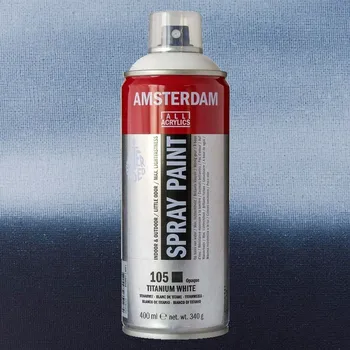 Barva ve spreji Akrylový sprej AMSTERDAM 400ml, Transparent Titanium White