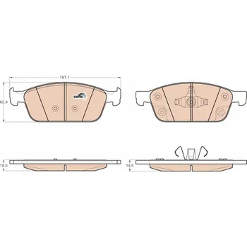 Brzdová destička Sada brzdových destiček, kotoučová brzda TRW GDB2009