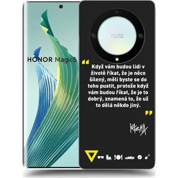Pouzdro na mobilní telefon Picasee silikonový černý obal pro Honor Magic5 Lite 5G - Kazma - MĚLI BYSTE SE DO TOHO PUSTIT