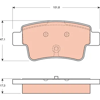 Brzdová destička Sada brzdových destiček, kotoučová brzda TRW GDB1656