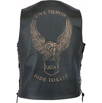 Moto vesta Kožená vesta Live to ride Eagle - 3Xl